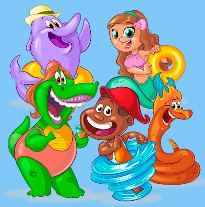 Mascotes do Thermas dos Laranjais